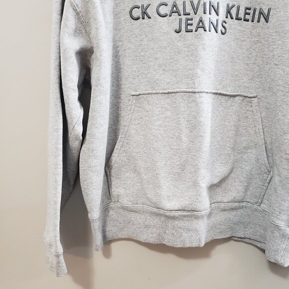 LCalvin Klein Vintage Spell Out Hoodie Grey L - Picture 7 of 10